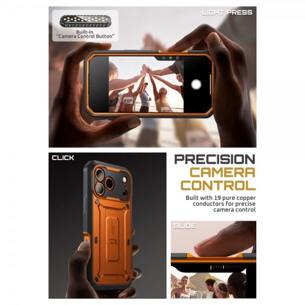 Supcase iPhone 17 Pro -suojakuori UB Pro, oranssi