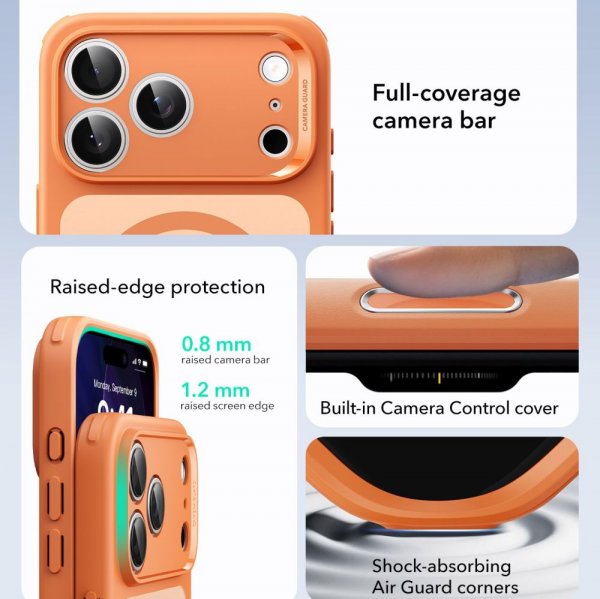 ESR iPhone 17 Pro Classic Hybrid MagSafe -kuori, oranssi