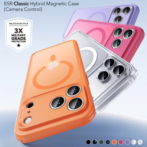 ESR iPhone 17 Pro Max -kuori Classic Hybrid MagSafe, oranssi