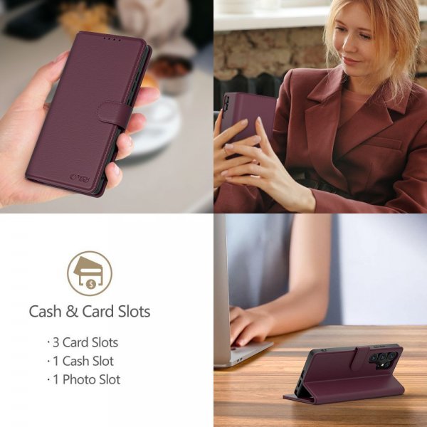 Tech-Protect Xiaomi Redmi Note 15 Pro 5G lompakkokotelo, punainen