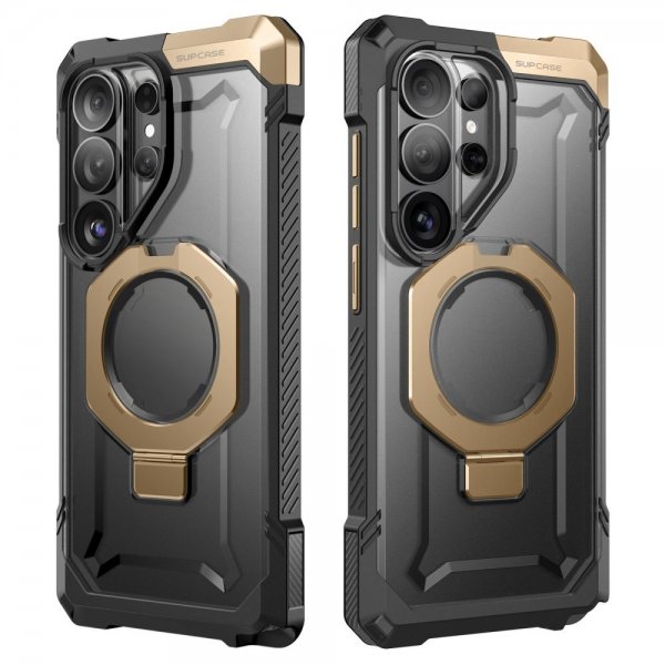 Supcase Samsung Galaxy S26 Ultra -suojakuori UB Grip MagSafe musta-kulta