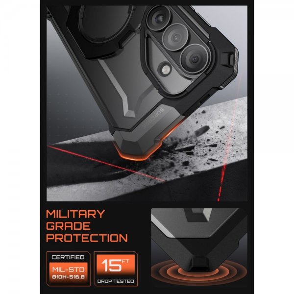 Supcase Samsung Galaxy S26 -suojakuori UB Grip MagSafe Musta