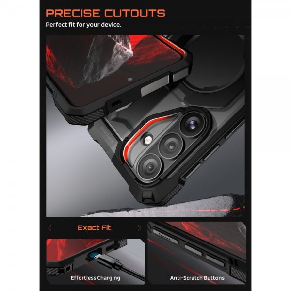 Supcase Samsung Galaxy S26 -suojakuori UB Grip MagSafe Musta