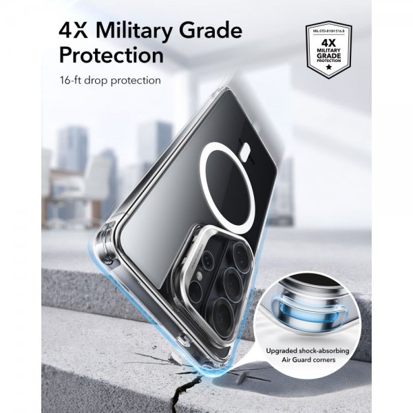 ESR Samsung Galaxy S26 Ultra Kuori Classic Hybrid Jalusta MagSafe Läpinäkyvä