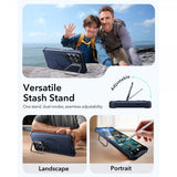ESR Samsung Galaxy S26 Ultra -suojakuori Cyber Tough Kickstand MagSafe, sininen