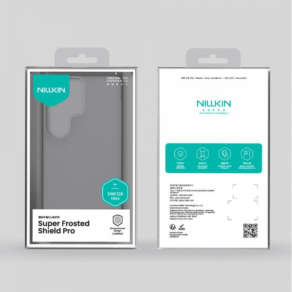 Nillkin Samsung Galaxy S26 Super Frosted Shield Pro -suojakuori läpinäkyvä musta
