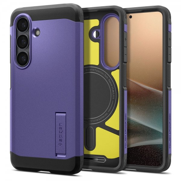 Spigen Samsung Galaxy S26 -suojakuori Tough Armor MagFit Ash Violet