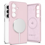Tech-Protect Samsung Galaxy S26 -silikonisuojakuori MagSafella, pinkki