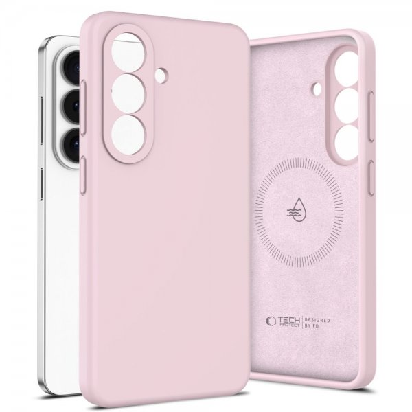 Tech-Protect Samsung Galaxy S26 -silikonisuojakuori MagSafella, pinkki