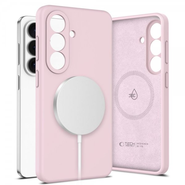 Tech-Protect Samsung Galaxy S26 Plus kuori Silicone MagSafe pinkki