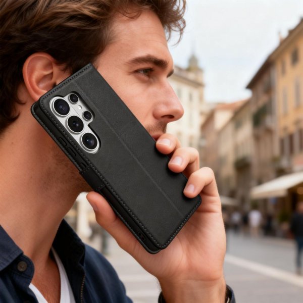 Tech-Protect Samsung Galaxy S26 Ultra Kotelo Wallet Musta