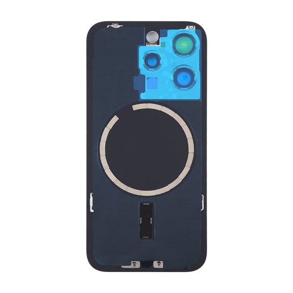 iPhone 15 Pro Takalasi magneetilla ja kameralinssillä - Luonnollinen titaani