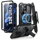 Supcase Samsung Galaxy S26 Ultra -suojakuori ArmorBox Clip MagSafe Musta