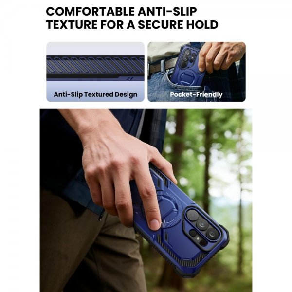 Supcase Samsung Galaxy S26 Ultra Kuori ArmorBox Clip MagSafe Sininen