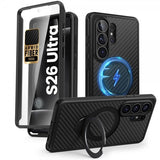 Supcase Samsung Galaxy S26 Ultra Kuori Cosmo MagSafe Kevlar Musta