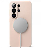 Ringke Samsung Galaxy S26 Ultra -silikonisuojakuori magneettikiinnityksellä, pinkki