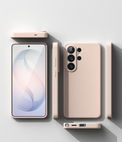 Ringke Samsung Galaxy S26 Ultra -silikonisuojakuori magneettikiinnityksellä, pinkki