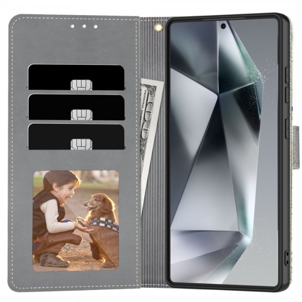 Tech-Protect Samsung Galaxy A57 -kotelo lompakko kukkakuviolla