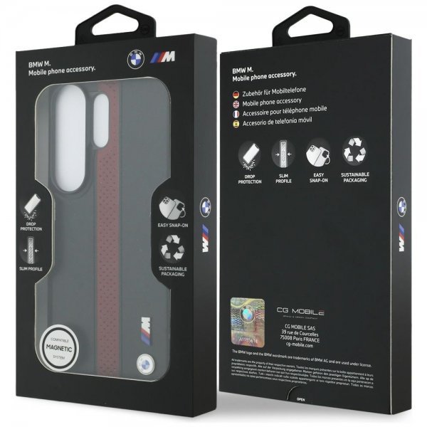 BMW Samsung Galaxy S26 Ultra Kuoret Rei'itetty Raita MagSafe Musta Punainen