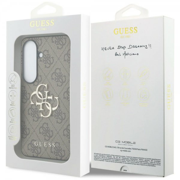 Guess Samsung Galaxy S26 Plus -kuoret 4G Metal Logo Brown