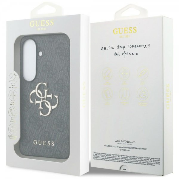 Guess Samsung Galaxy S26 Plus -kuori 4G Metal Logo Musta