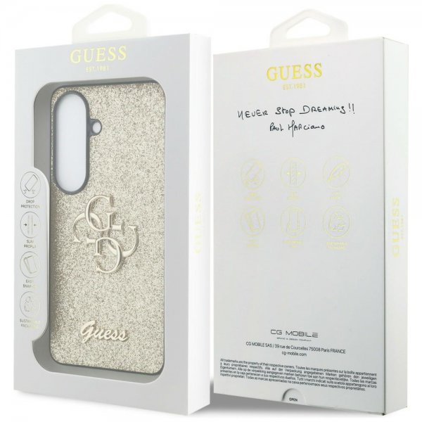 Guess Samsung Galaxy S26 Kuori Fixed Glitter Kulta