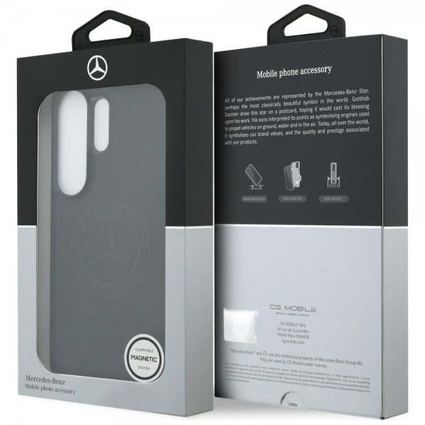 Mercedes Benz Samsung Galaxy S26 Ultra Kuoret Vintage Logo MagSafe Musta