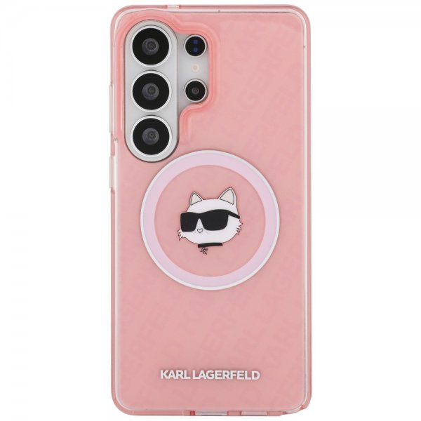 Karl Lagerfeld Samsung Galaxy S26 Ultra -kuori, Choupette MagSafe, pinkki