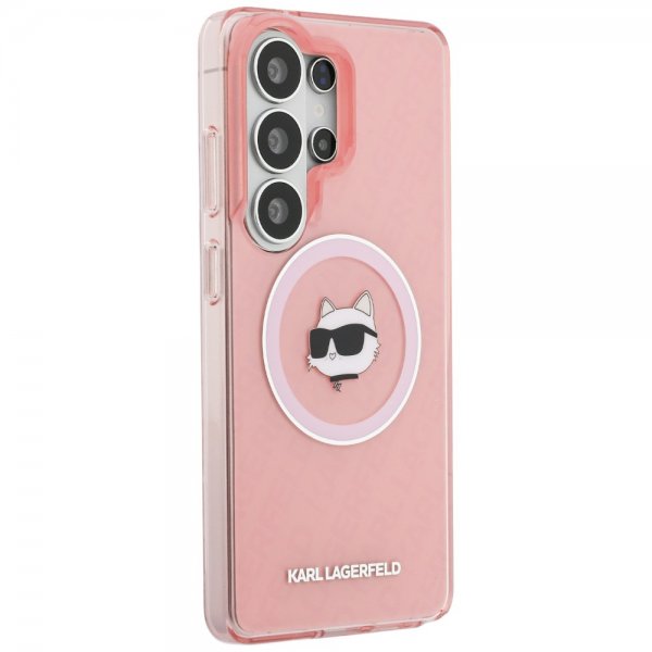 Karl Lagerfeld Samsung Galaxy S26 Ultra -kuori, Choupette MagSafe, pinkki