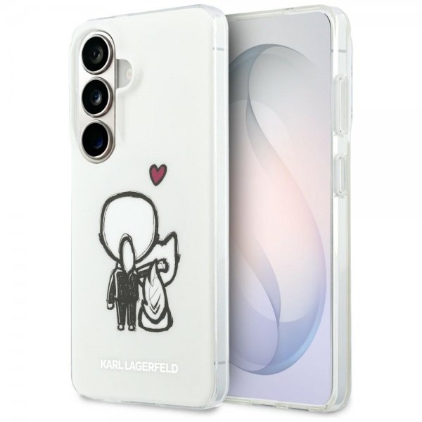 Karl Lagerfeld Samsung Galaxy S26 -suojakuori Karl & Choupette MagSafe Valkoinen