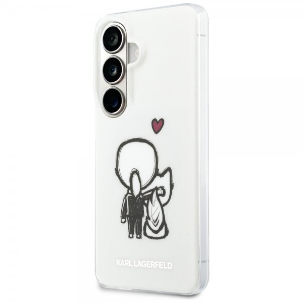 Karl Lagerfeld Samsung Galaxy S26 -suojakuori Karl & Choupette MagSafe Valkoinen