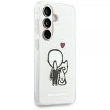 Karl Lagerfeld Samsung Galaxy S26 -suojakuori Karl & Choupette MagSafe Valkoinen