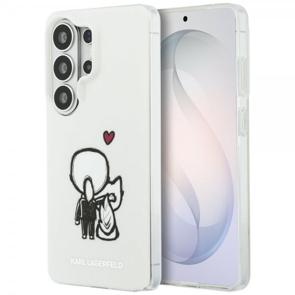 Karl Lagerfeld Samsung Galaxy S26 Ultra -kuori Karl & Choupette MagSafe Valkoinen