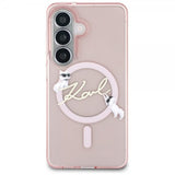 Karl Lagerfeld Samsung Galaxy S26 -suojakuori Script MagSafe, pinkki