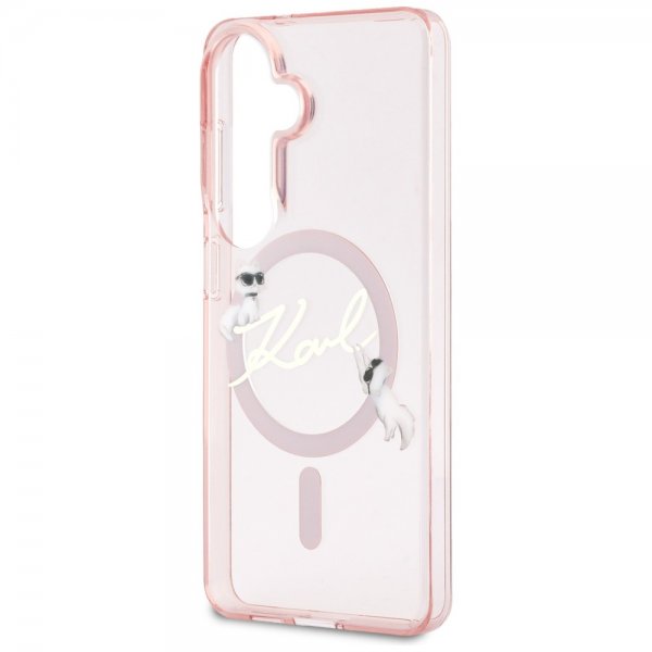 Karl Lagerfeld Samsung Galaxy S26 -suojakuori Script MagSafe, pinkki