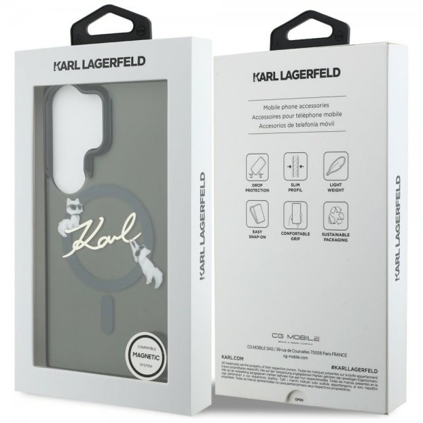Karl Lagerfeld Samsung Galaxy S26 Ultra -kuori Script MagSafe Musta