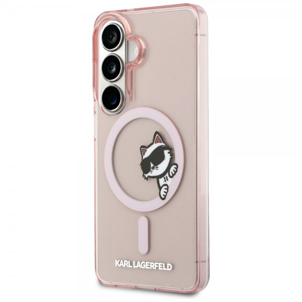 Karl Lagerfeld Samsung Galaxy S26 -kuori Choupette Peekaboo MagSafe Pinkki