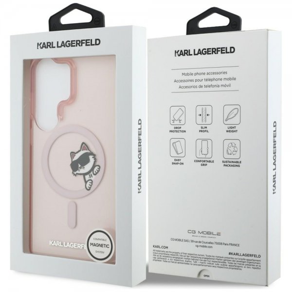 Karl Lagerfeld Samsung Galaxy S26 Ultra Kuoret Choupette Peekaboo MagSafe Pinkki