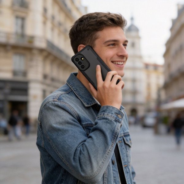 Tech-Protect Samsung Galaxy A37 -suojakuori Rugged Shield, musta
