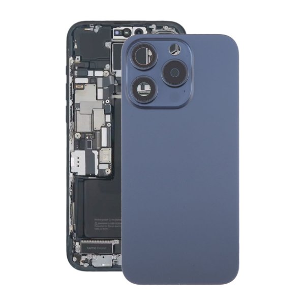 iPhone 15 Pro Takalasi Magneetilla ja Kameralinssillä - Sininen Titaani