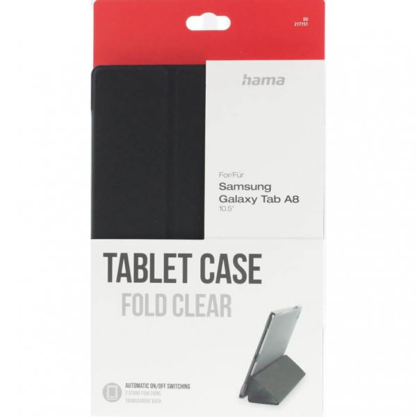 Hama Samsung Galaxy Tab A8 Fold Clear -suojakuori, musta