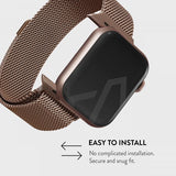 Burga Apple Watch 38/40/41/42mm ranneke, metalliverkko, ruusukulta