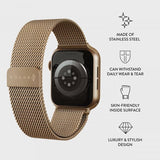 Burga Apple Watch 38/40/41/42mm Metalliverkkoranneke Kulta