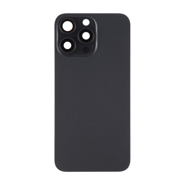 iPhone 15 Pro Max Takalasi magneetilla ja kameralinssillä - Musta Titaani