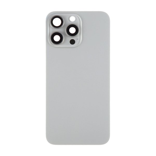 iPhone 15 Pro Max Takalasi Magneetilla ja Kameran Linssillä - Luonnollinen Titaani