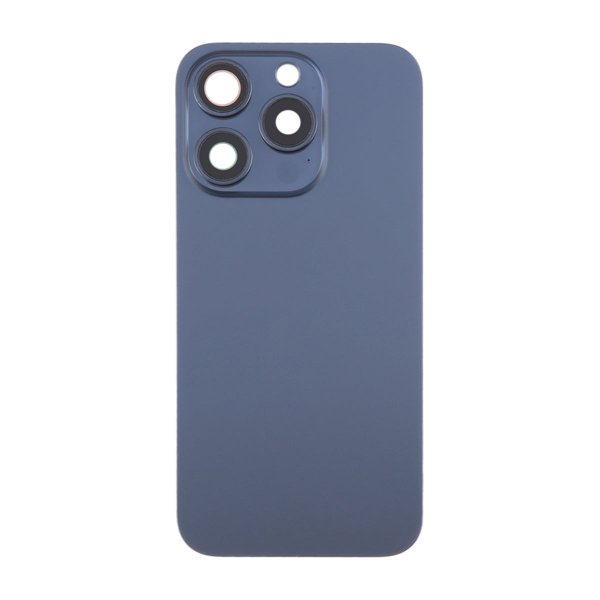 iPhone 15 Pro Max Takalasi Magneetilla ja Kameran Linssillä - Sininen Titaani