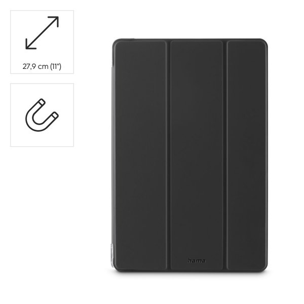 Hama Samsung Galaxy Tab A9 Plus/Tab A11 Plus -suojakotelo Fold Clear, musta