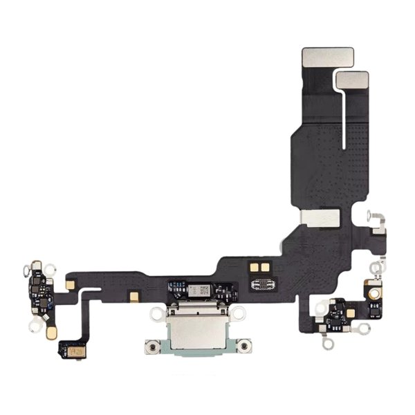 Latausliitin ja flex-kaapeli iPhone 15 Plus -puhelimeen - Vihreä