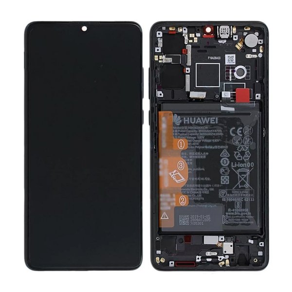 Huawei P30 New Edition -näyttö LCD-näytöllä ja alkuperäisellä akulla - Musta