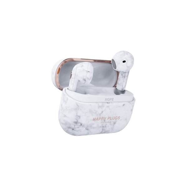 Happy Plugs Hope TWS White Marble